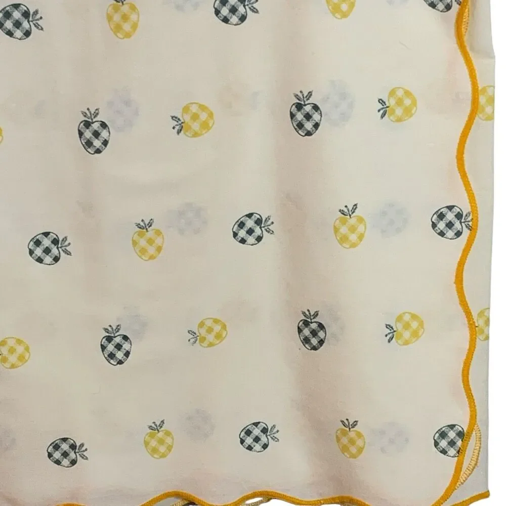 Farmhouse Kitchen Yellow Trim Apple Tablecloth Country 90x60
